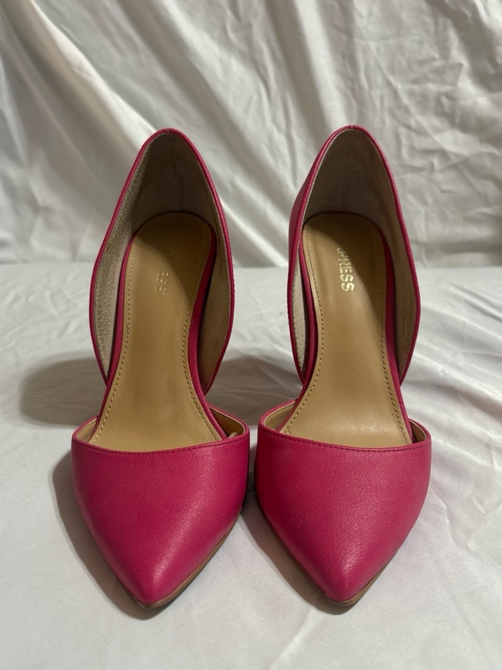Express Hot Pink Pointed D'Orsay Heels